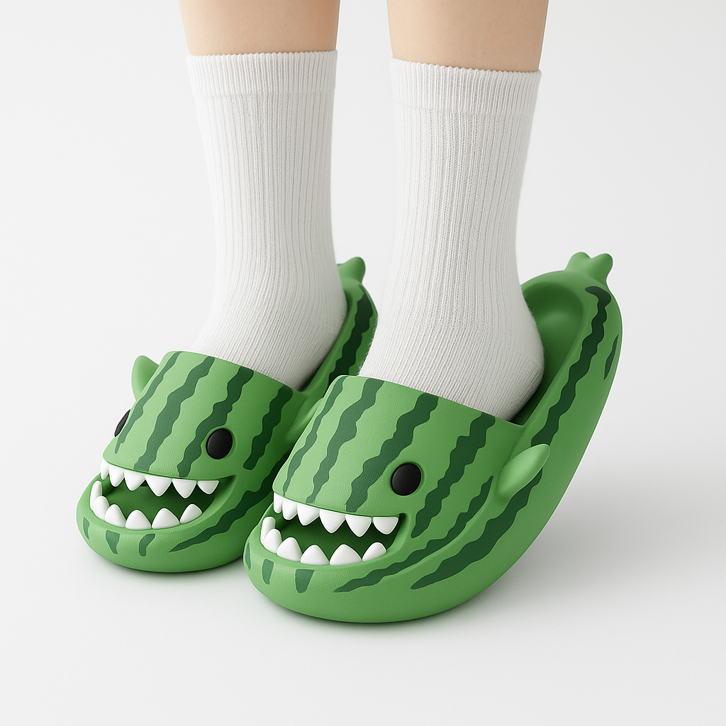 SharkBite Slide Sandals SlippersFun Shark-Themed Slippers for Indoor & Outdoor Foot Wear
