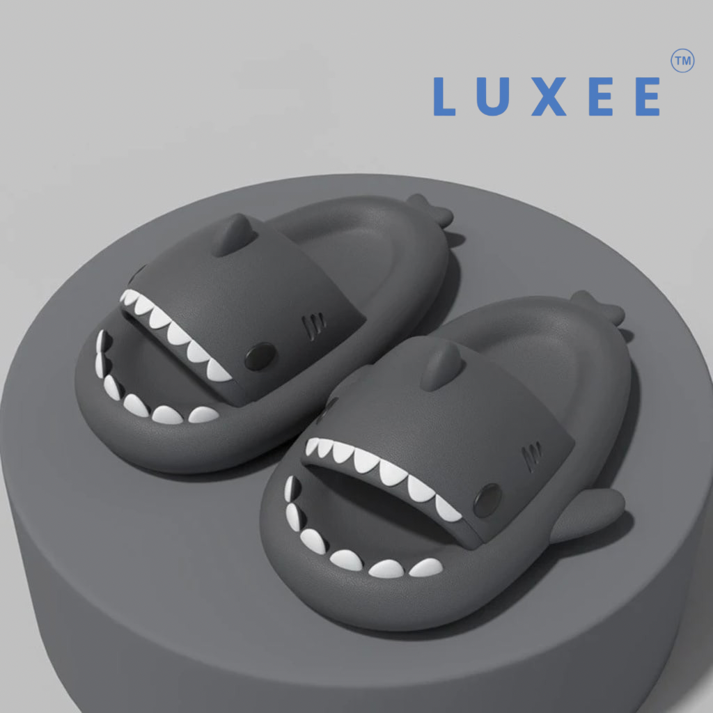 LUXEE™ Shark Slides – Cute & Comfy EVA Slippers for Women, Men & Kids | Non-Slip Indoor/Outdoor Summer Sandals