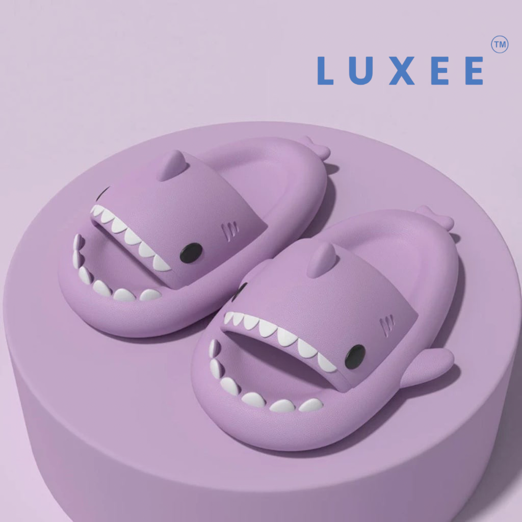 LUXEE™ Shark Slides – Cute & Comfy EVA Slippers for Women, Men & Kids | Non-Slip Indoor/Outdoor Summer Sandals