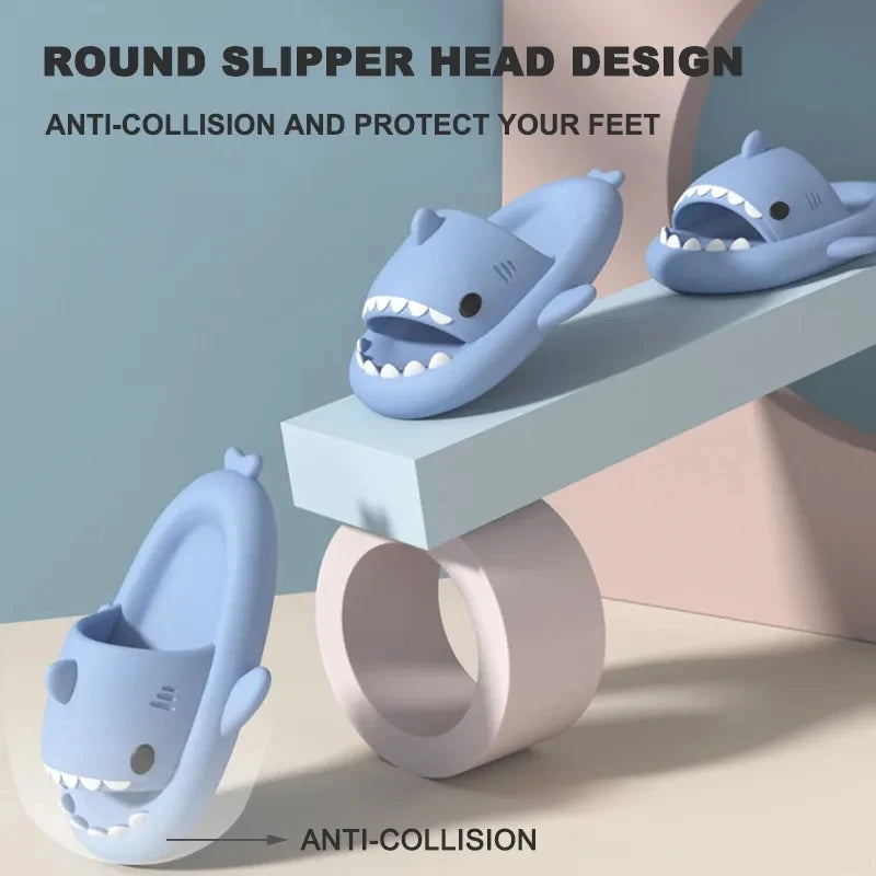 New Style Shark Slippers Women Summer Cute EVA Flip Flops Men Non-Slip Indoor Outdoor Slides Girls Boys Beach Shoes Sandals