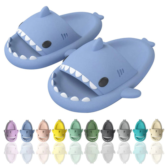 sharllen Shark Sandals Slides for Women Men Cute Novelty Cartoon Anti-Slip Open Toe Slides Summer Lightweight Shark Sandals
